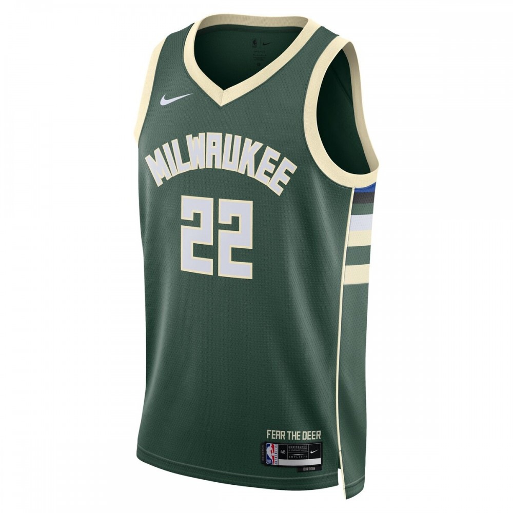 Khris Middleton Milwaukee Bucks Unisex 2022/23 Swingman Jersey - Icon Edition - Hunter Green-Pro Kit Vault | Brand New 26/27 Sports Jerseys